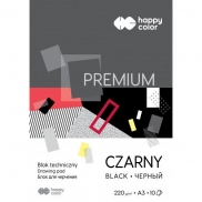 blok techniczny  HAPPY COLOR PREMIUM czarny A3/10k.