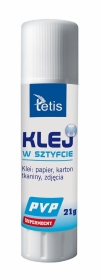 klej w sztyfcie TETIS PVP 21g bezbarwny