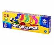 farby plakatowe ASTRA 12 kolorów 20ml