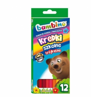kredki ołówkowe BAMBINO trójkątne 12 kolorów